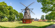 Windmill in the Kastellet fortress citadel in Copenhagen, Denmark on a sunny day