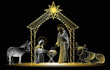 Christmas illumination with Holy Family
