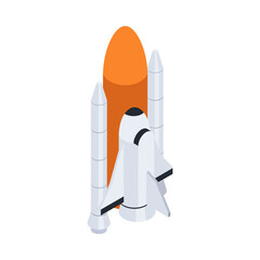 Sticker - Spacecraft Isometric Icon