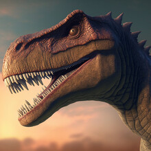 An Image Of A 3d Rendered Dinosaur