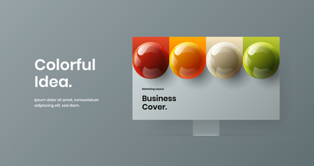 Wall Mural - original site design vector illustration. amazing monitor mockup banner template.