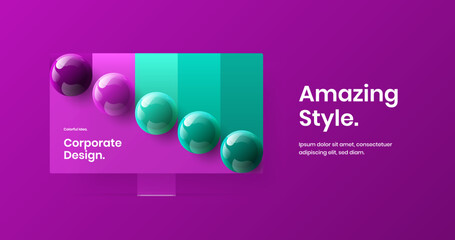 Wall Mural - modern computer monitor mockup website screen template. isolated presentation design vector layout.