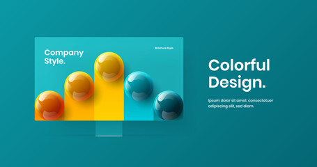 Vivid website vector design layout. Unique computer display mockup landing page concept.
