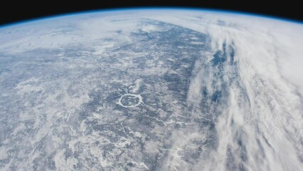 Wall Mural - global warming. ice to desert from the international space station. elements of this clip furnished 