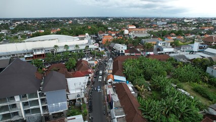 Bali, Indonesia - November 7, 2022: The Streets of Seminyak, Canggu, Kuta and Ubud