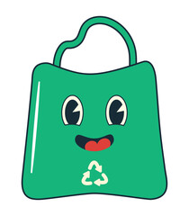 Canvas Print - smiling eco bag