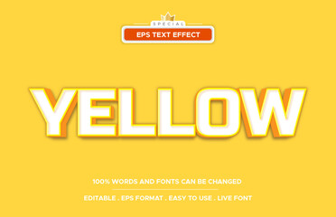 Wall Mural - Yellow text effect editable