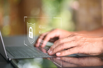 Wall Mural - digital security unlock or encryption concept,secure login authorization,internet security,protectio