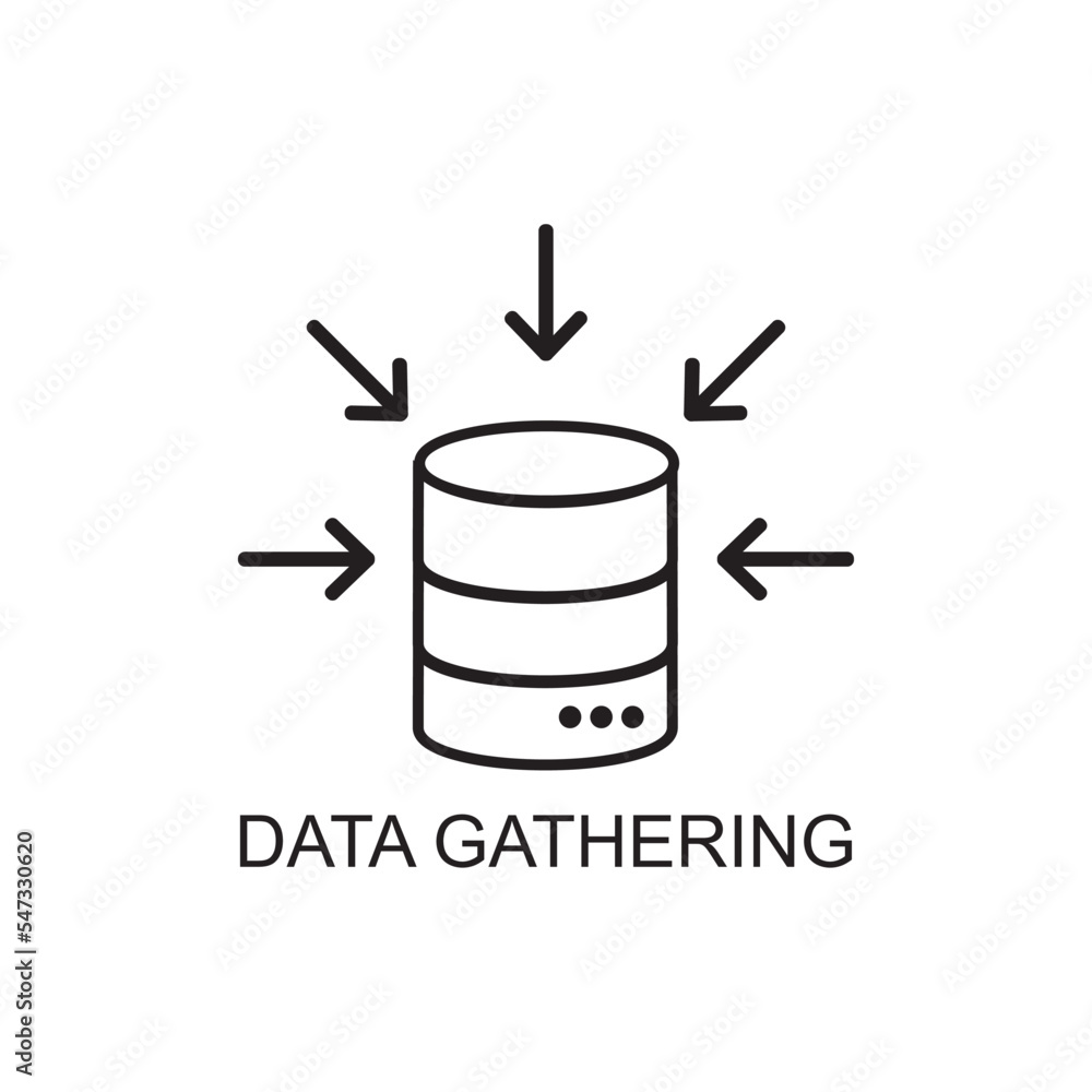 data gathering icon , technology icon 스톡 벡터 | Adobe Stock