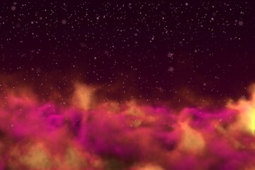 Wall Mural - mystic clouds concept with snowflakes creative abstract background for art purposes