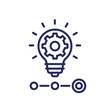startup, entrepreneurship line icon with a light bulb
