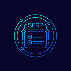 Sticker - SERP icon, Search engine results page, linear design