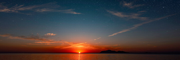 Wall Mural - the stars shines on the christmas eve of jesus christ.