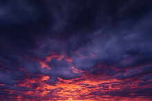 Sky At Sunset Or Dawn Abstract Natural Background