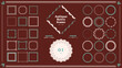 レトロでヴィンテージなクラシックアンティークフレームデザイン04　飾り枠イラスト素材）チョコミントカラー