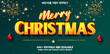 © Martin - Merry Christams and Happy new year with Christmas ball on top view of vector illustration.