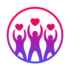 Poster - charity logo with people, png