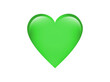 © Andy - Classic love green glossy heart icon on transparent background, used for expressions of love passion and romance