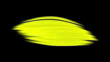 Splashing Yellow Striped Paint Brushes On Black Gradient, Motion Abstract Art And Corporate Style Background