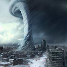 A Snow Cyclone Is Approaching The City