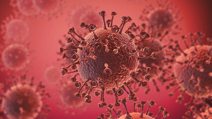 Wall Mural - Corona virus and bacteria medical concept