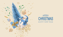 Merry Christmas And Happy New Year Banner