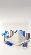 3d illustration Pyramid as landmark and Egypt city view