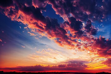 beau ciel coloré avec de jolis nuages