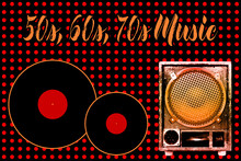 50s, 60s, 70s Music Poster For Background Or Flyer