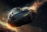 astéroïde dans l'espace