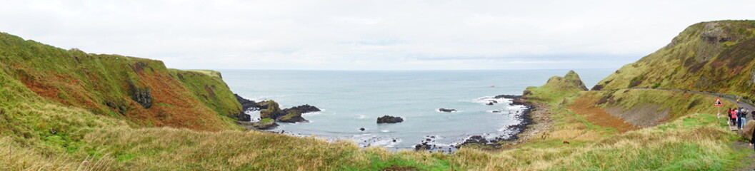 Giant's Causeway and Coast, Interlocking Basalt Columns in Antrim, Northern Ireland 