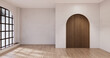 © Interior Design - Muji style, Empty wooden room,Cleaning japandi room interior, 3D rendering