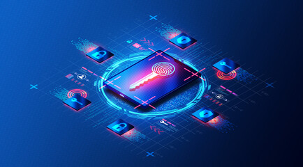 Passwordless Login with Passkey Concept - 3D Illustration