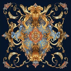 Sticker - Decorative elegant luxury design.Vintage elements in baroque, rococo style.Design for cover, fabric, textile, wrapping paper .