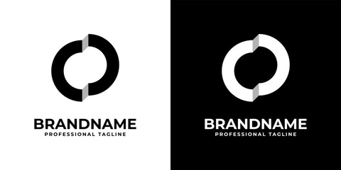 Letter CD or DC Monogram Logo, suitable for any business with CD or DC initials.