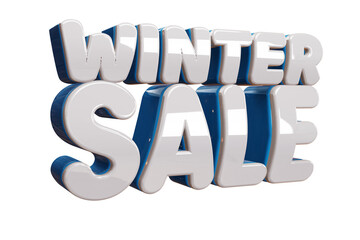 Wall Mural - winter discount sign 3d rendering