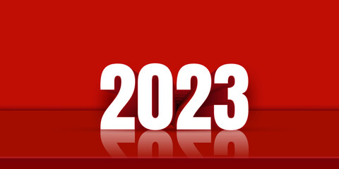 Wall Mural - happy new year 2023 3d typography
