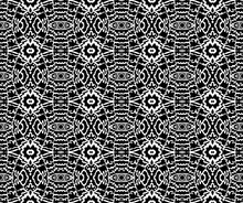 Pattern Abstract Psychedelic Stripes For Digital Wallpaper Design. Line Art Pattern. Monochrome Design. Vector Print Template. Striped Black White Diagonal Inclined Lines