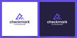 © Crelaba_Std - Initial letter A logo design template check mark logo graphic design vector illustration. Symbol, icon, creative.