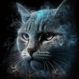 Fototapeta Koty - portrait of a Light-Cyan Cat