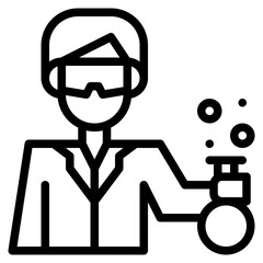 Wall Mural - scientist man experiment science icon