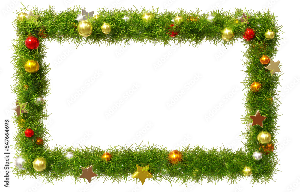 Beautiful christmas wreath 1 to 1.68 rectangle frame with shiny stars ...