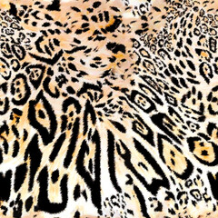 Seamless leopard pattern, abstract leopard texture.