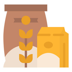 Wall Mural - flour wheat supermarket powder icon