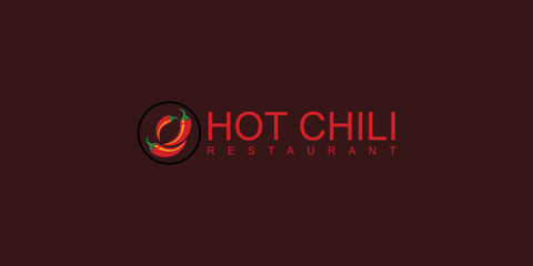 Wall Mural - Simple hot chili logo design with unique concept premium vector