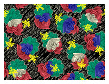 Abstract Digital Flower Design Pattern On Background