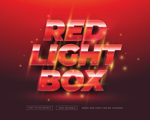Wall Mural - Red light box text effect editable free download