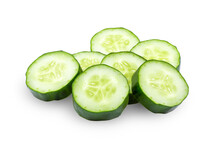 Fresh Cucumber Slices Isolated On Transparent Png