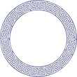 © Chorna_L - Circle Greek frame. Round meander border. Decoration elements pattern.