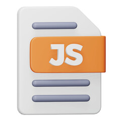 Poster - Js file format 3d rendering isometric icon.